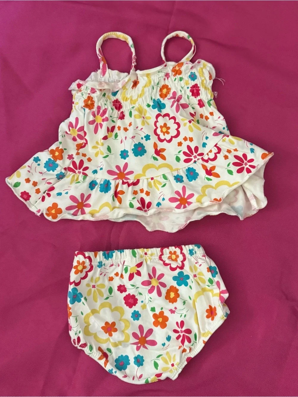 Faded Glory Baby Newborn Matching Tank & Shorts Set BUNDLE / Newborn Bundle